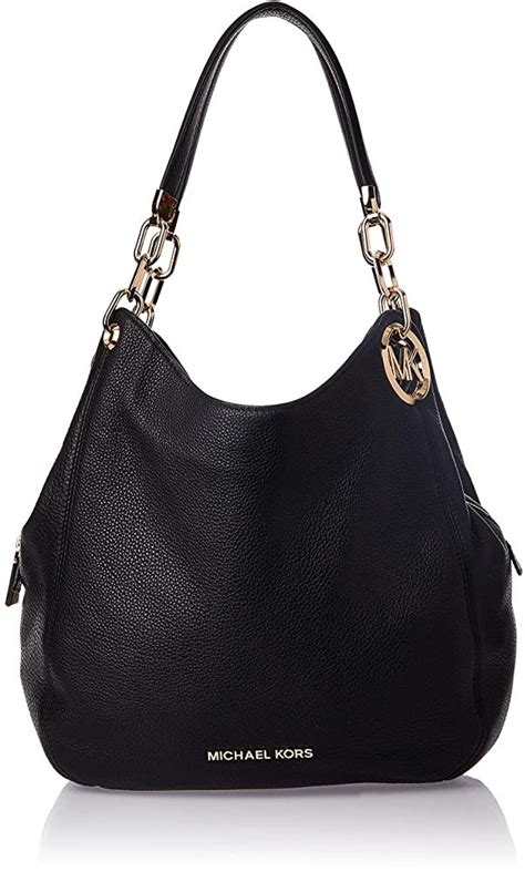 michael kors large chain shoulder tote black|michael kors color block tote.